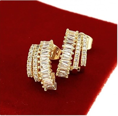 Goldene Ohrringe, 1,5cm, 18 Karat vergoldet