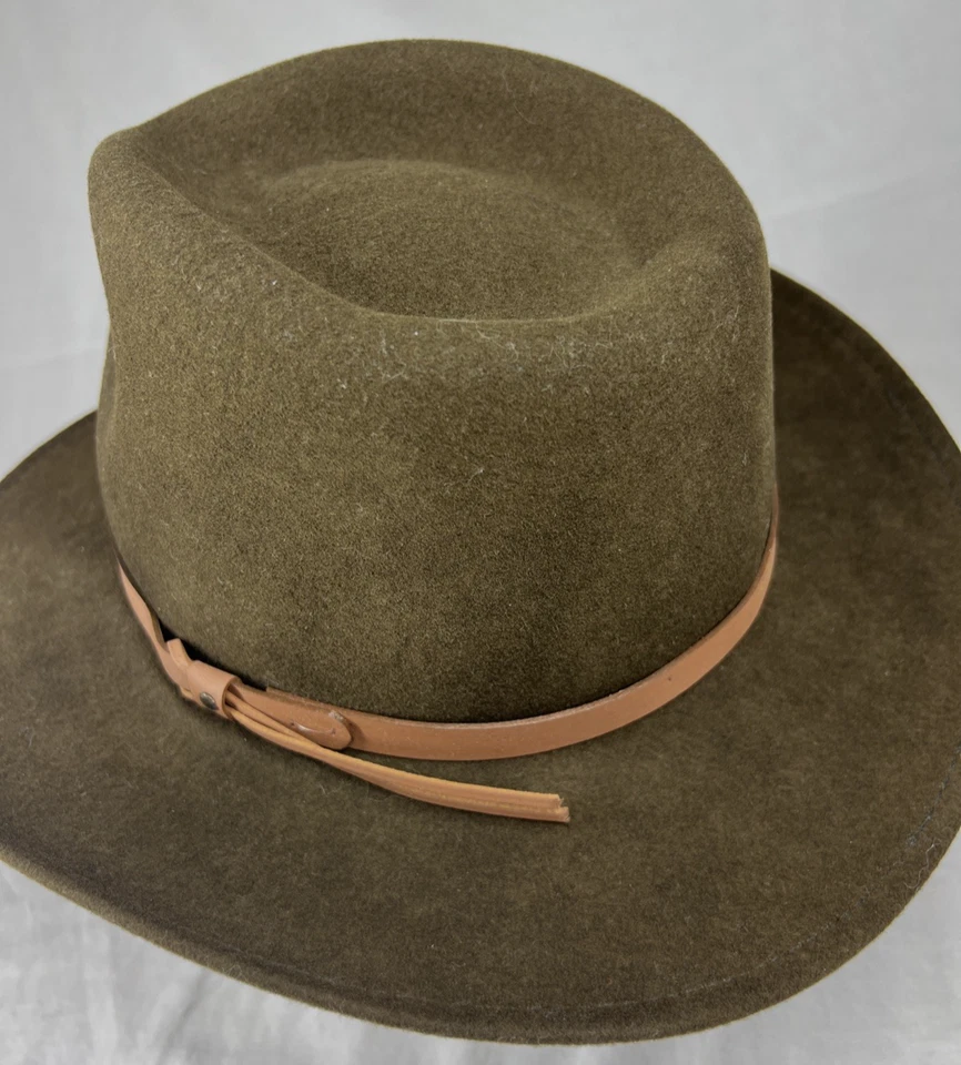 Sombrero Estilo Bowler Lana/Laine Marrón Lana Mediana WP5923 Hecho en EE. UU. Foto 2 de 4