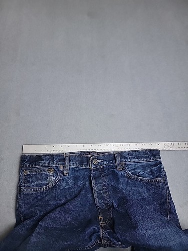 Ruehl 925 Jeans Mens 34x34 (36x28) Morton Slim Straight Button Fly Blue Low Rise - Picture 5 of 18