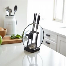 kitchen utensil holder, tablet holder, Pot lid stand holder, spoon holder 