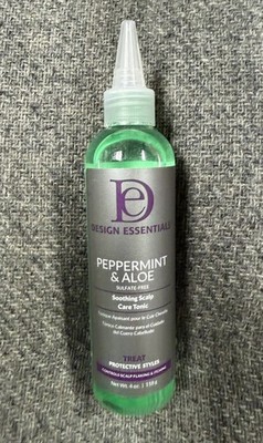 Design Essentials Peppermint & Aloe Soothing Scalp and Skin Tonic 4 Oz. New