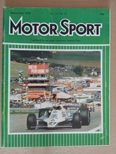 MOTOR SPORT N°9 1979 ALAN JONES AUSTRIAN GP VSCC HAWTHORN TROPHY MAZDA RX-7