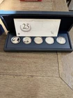 2011 P REVERSE PROOF SILVER EAGLE 5 COIN 25TH ANNIVERSARY SET W BOX/COA S W