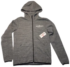 100 Percent 100% Gray Zipper Hoody Sweatshirt Men’s Small Heather Charcoal Gray