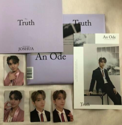 SEVENTEEN Joshua An Ode Truth ver. set 4 photocards photoBook mini