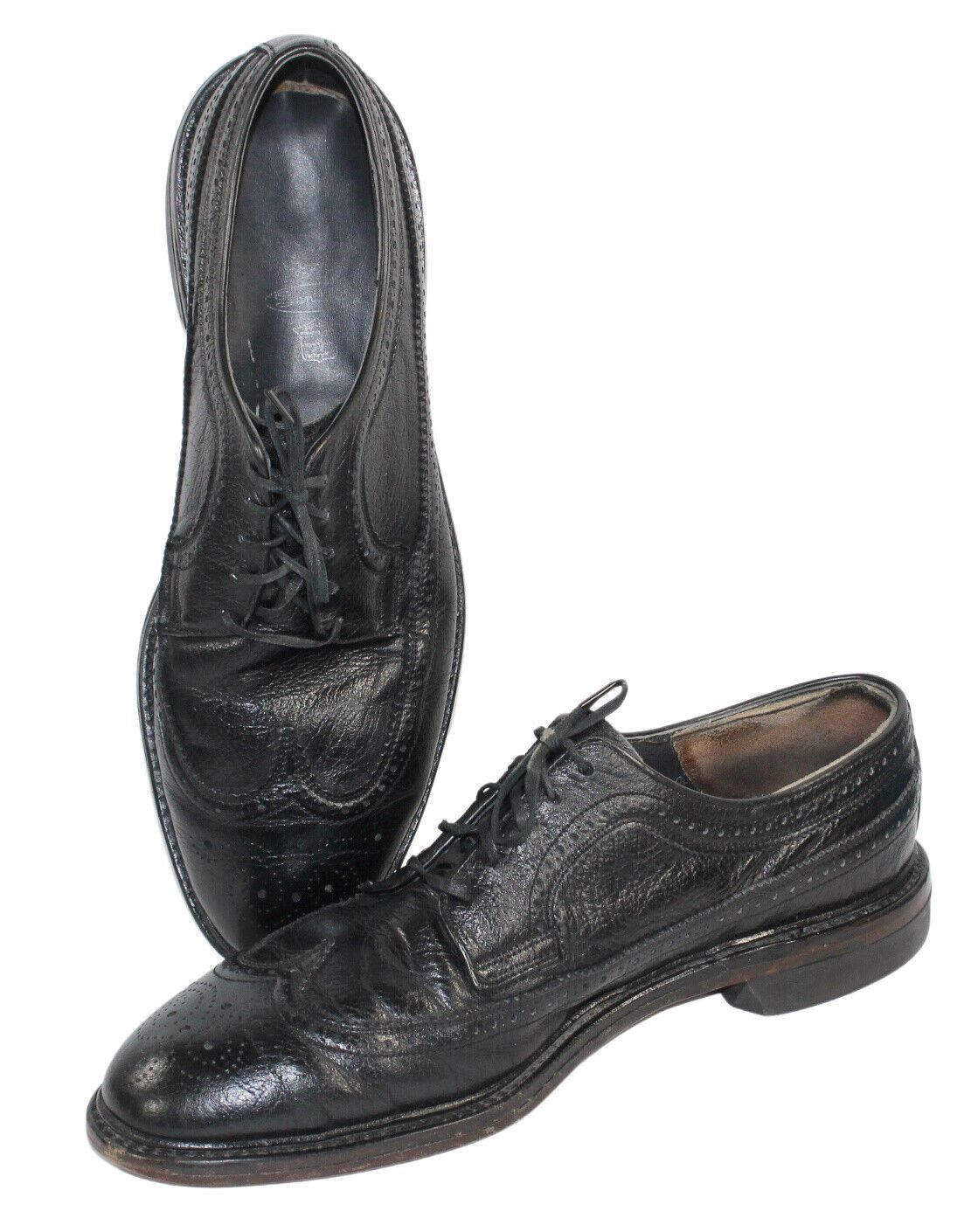 HyTest Safety Shoes Sanitized Size 10C Wing Tip Steel Toe Black