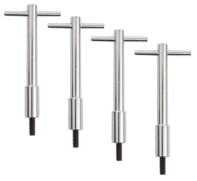 Chrom T-Bar Flügelmuttern / Schrauben für Ventildeckel - 4'' lang 1/4''-20 x 1-3/8''
