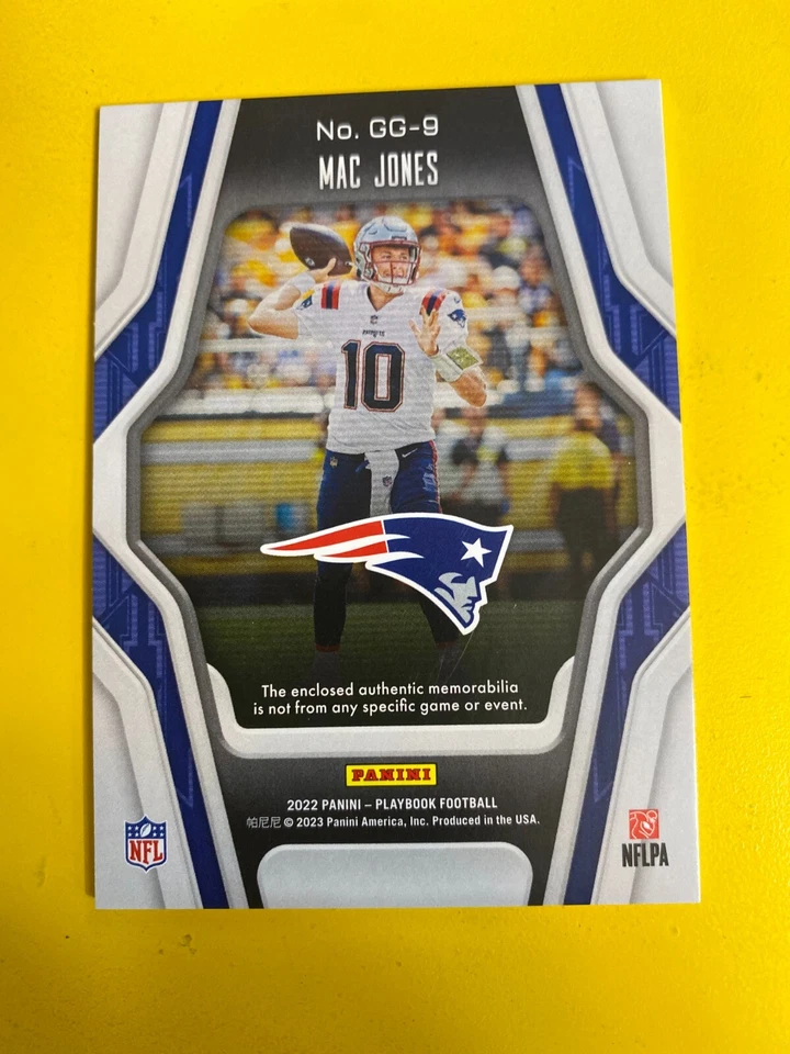 RS26084  2022 Panini Playbook Gridiron Gear #9 Mac Jones - Image 2 of 2