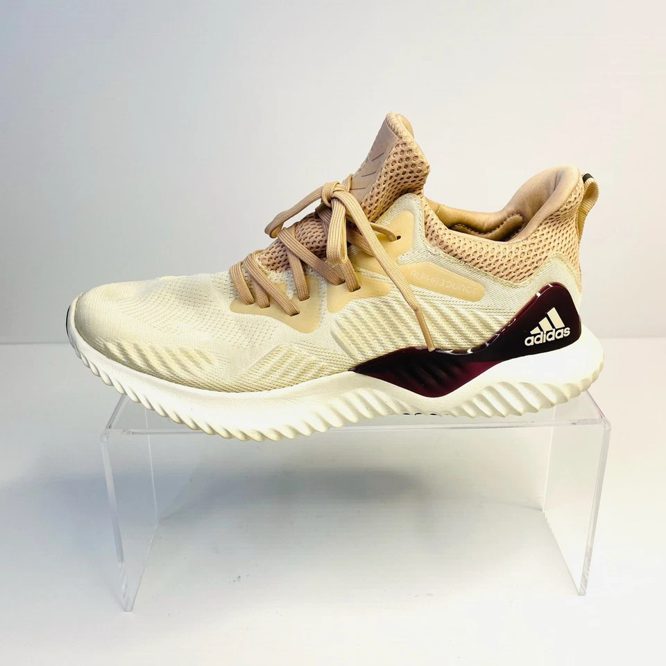 Adidas Size 9 US 7.5 UK Cream Alphabounce Beyond Running Shoes Sneakers - Image 2 of 4