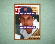Don Rudolph Washington Senators 1962 Style Custom Baseball Art Card