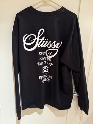 stussy world tour Long Sleeve Shirt Black | eBay
