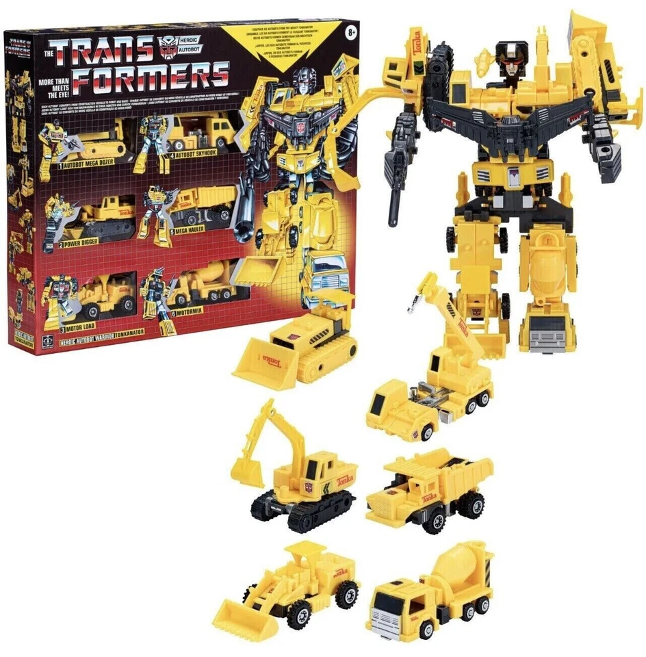 HASBRO TRANSFORMERS TONKA MASH UP TONKANATOR YELLOW G1 DEVASTATOR ROBOT MISB - Image 4 of 4