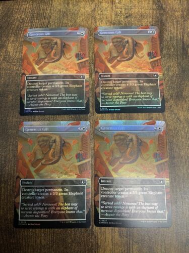 4x Generous Gift Foil Borderless Commander Masters MTG Pack Fresh - Picture 1 of 2