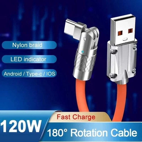 180 ° drehbares Schnellladekabel für Android-Smartphones_voghion.com