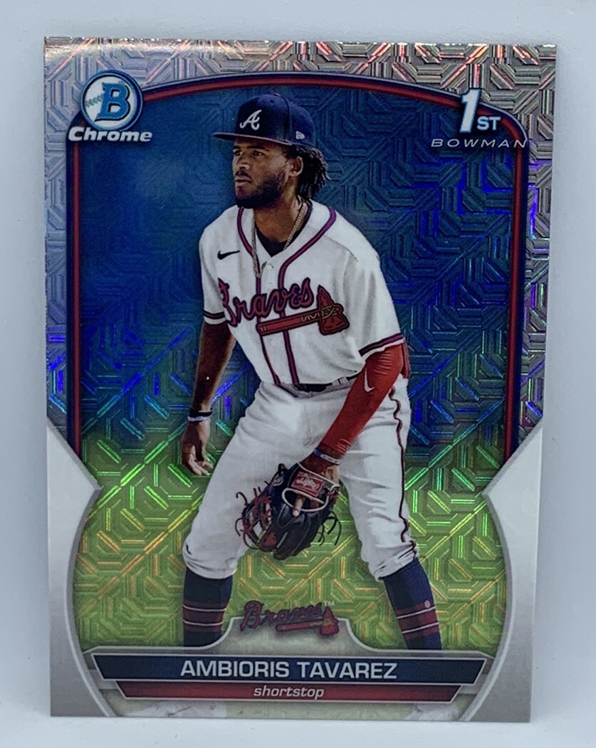 2023 1st Bowman Ambioris Tavarez Braves BCP-33 Chrome Mega Box Mojo Refractor