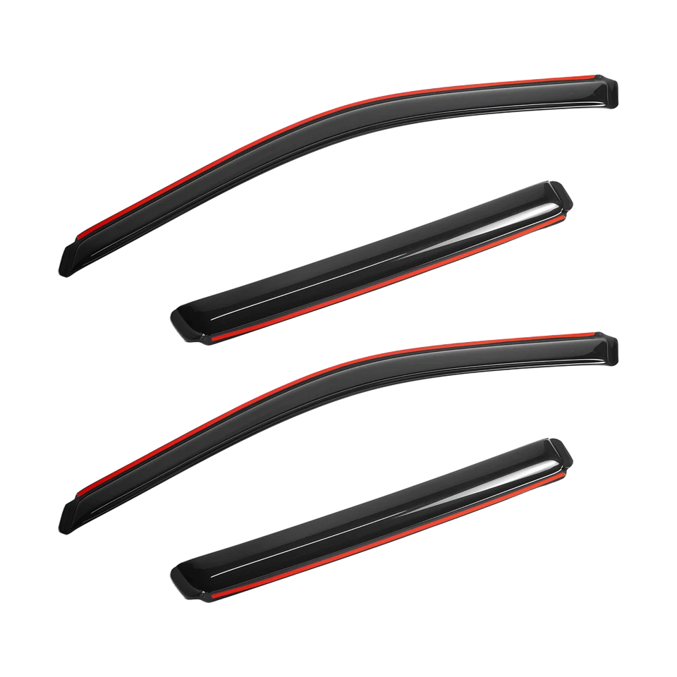 Paraseras de ventana originales Jeep Grand Cherokee 2011-2021 protectores de lluvia de humo en canal Foto 4 de 4