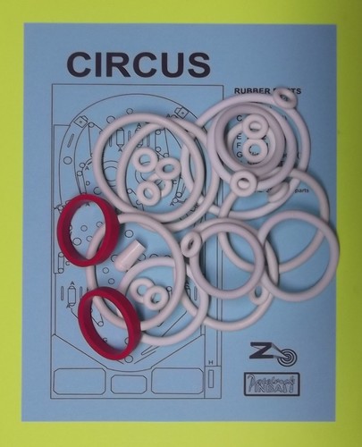 1977 Zaccaria Circus Pinball Machine Maintenance Tune Up Kit - Picture 2 of 3