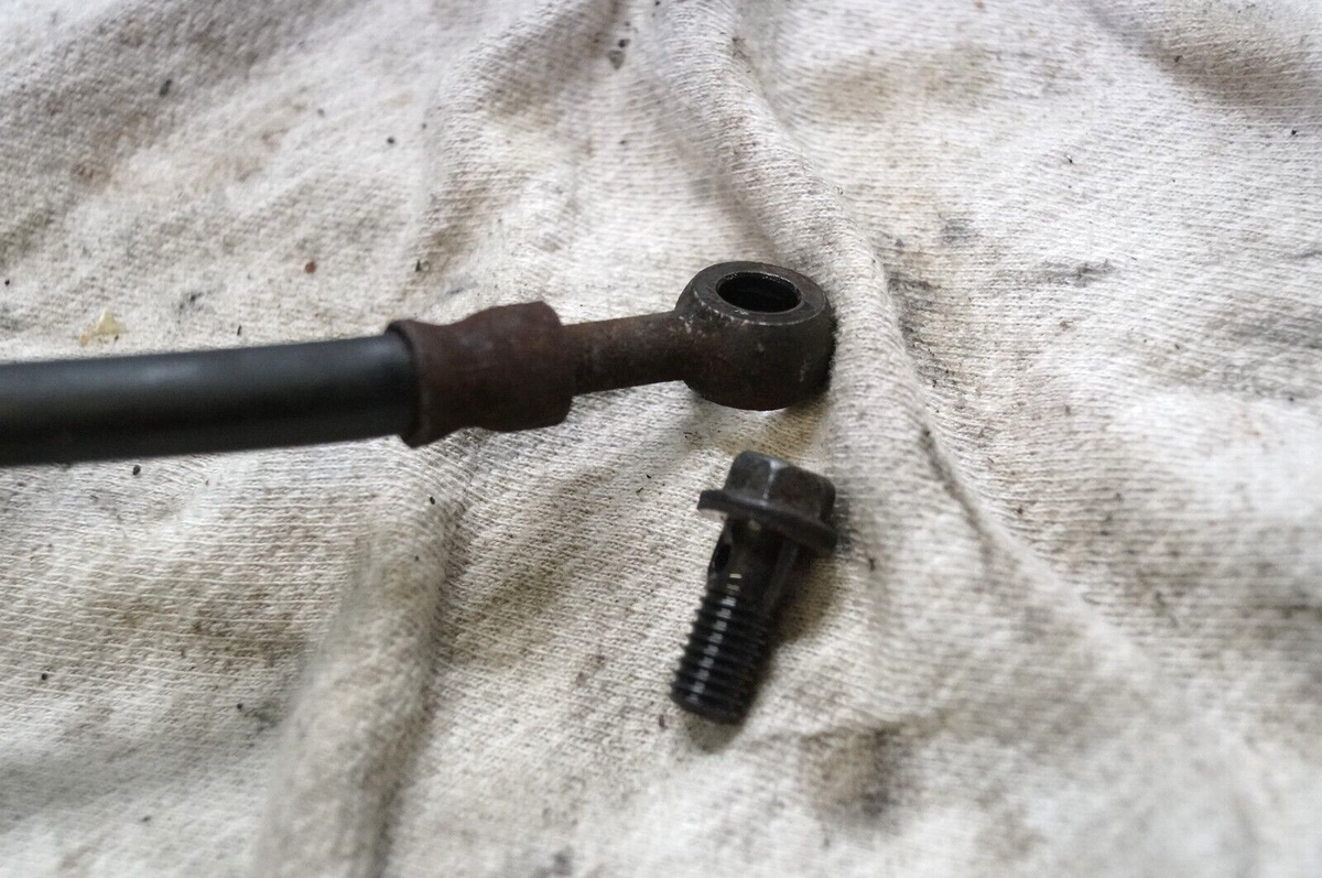 91 Kawasaki Ninja ZX11 C Oil Pressure Hose Line Tube OEM 51044