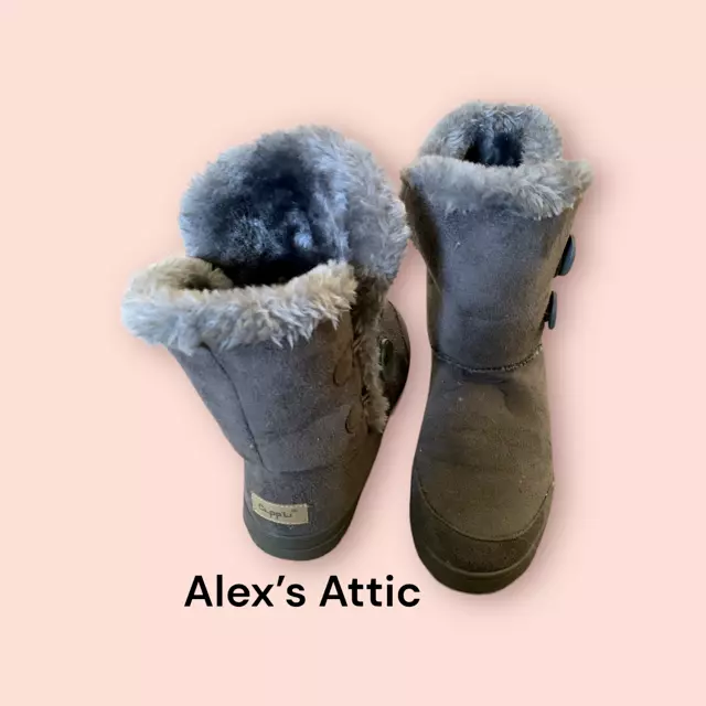 Clpp Li Faux Suede Ankle Boots With Faux Fur Lining Women s Size