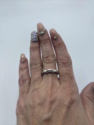 アクセサリー vintage silver 925 design ring Design Ring 925 Silver 18.4 Mm Size 58 Square Vintage Gift