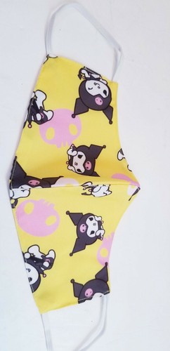 Adult HANDMADE FACE COVER MASK Hello Kitty Mix HK My Melody Kuromi colorful NEW - Picture 7 of 12
