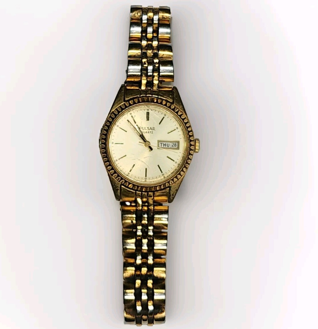 【希少】SEIKO　Pulsar　ビンテージダイバー Vintage Pulsar Seiko Gold Quartz Dial Day/Date Watch V783