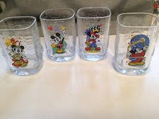 Mickey Mouse Disney World  2000 McDonalds Glasses, Representing all four parks.