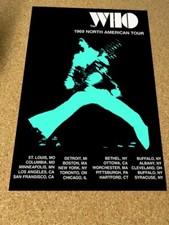 The Who 1969 US Tour Dates Cardstock Concert Poster 12x18