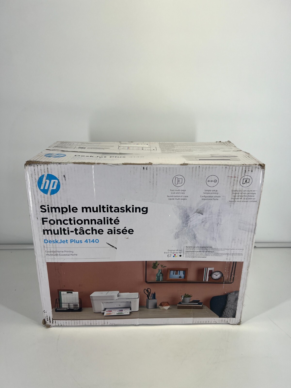 HP DeskJet Plus 4140 AllinOne Simple Wireless Color Printer 8QB70A eBay