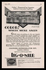 1929 Ligonier Indiana Refrigerator Porcelain Meat Display Cases Vintage Print Ad