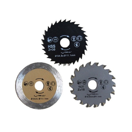 2Pcs Circulaire Scie Lames 50Mm X 16Mm X 0.3 Mm 72 Dents Nitrure Revêtu