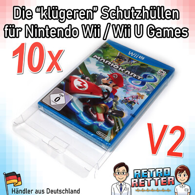 10x Nintendo Wii & Wii U #CrystalClear Spiele Schutzhüllen - OVP Game Box 0,3 mm