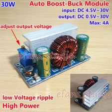30W DC 4.5V~30V to 1~30V 12V 4A Buck/Boost Converter Auto Step Up/Down Regulator