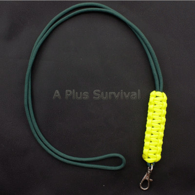 CERT Paracord Lanyard Keys ID Badges Whistles Gear Emergency FEMA Green Yellow