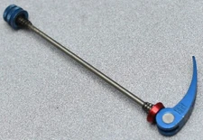 GT BICYCLES TITANIUM REAR QUICK RELEASE SKEWER, CNC Anodized Blue/Red