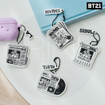 BTS BT21 Official Authentic Goods CITY EDITION Acrylic Keyring + Tracking Number