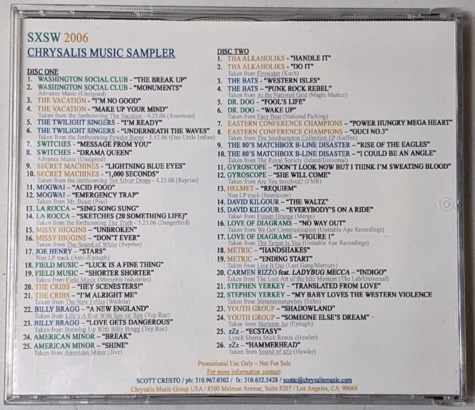 South By Southwest SXSW March 15-19 2006 Austin Texas Sampler CD - Image 4 of 4