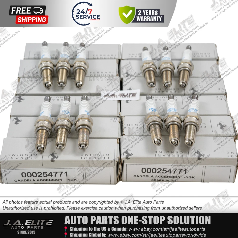12pcs Genuine Ferrari Spark Plug for Ferrari F12 FF, OEM:254771 - Image 3 of 4