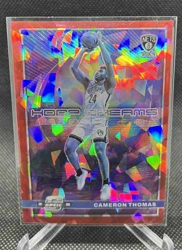 2021-22 Contenders Optic Cameron Thomas Hoop Dreams RC Red Cracked Ice #19 Nets