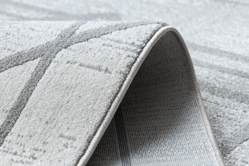 Amazing Modern RUG 'NOBLE' geometric lines structural CREAM / GREY Best Quality - Picture 5 of 6