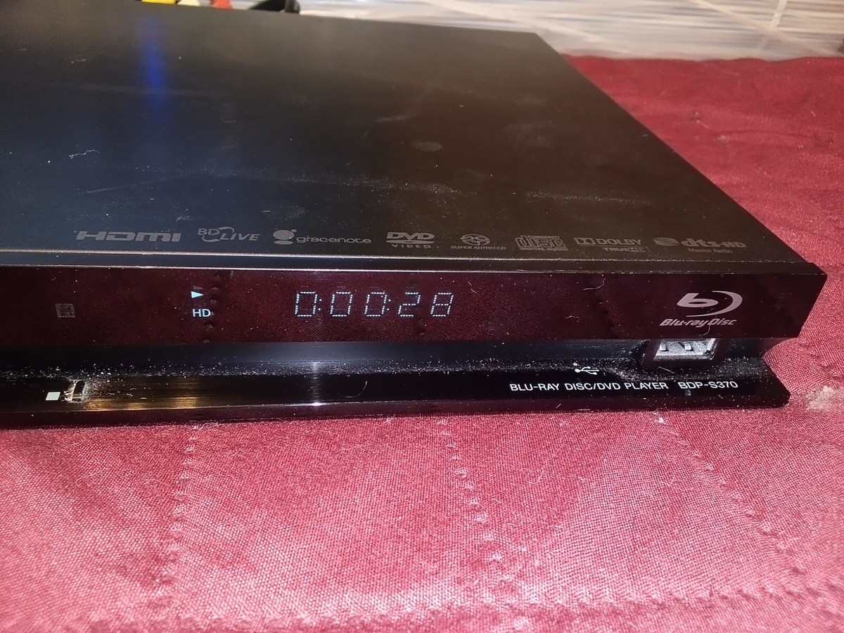 Sony BDP-S370 Blu-ray Player No Remote (TV, Movie, & Cords Not