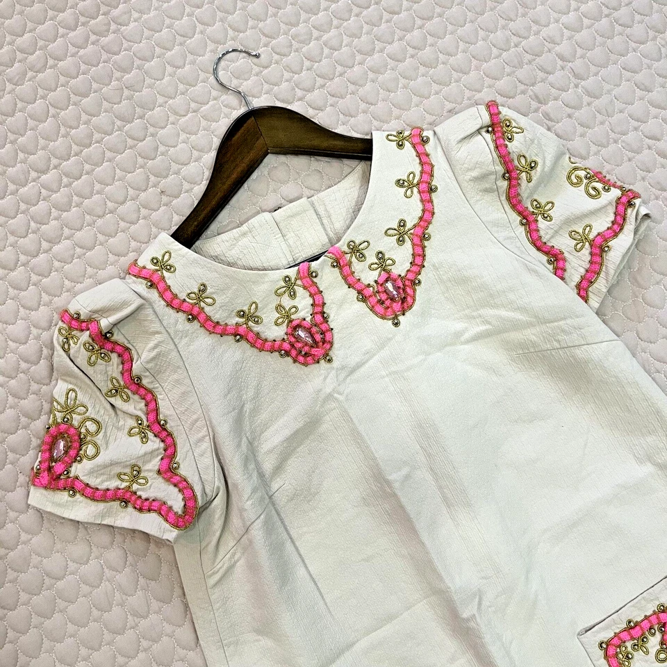 Mini vestidos para mujer Manoush con cuentas talla 4 de algodón Foto 3 de 4