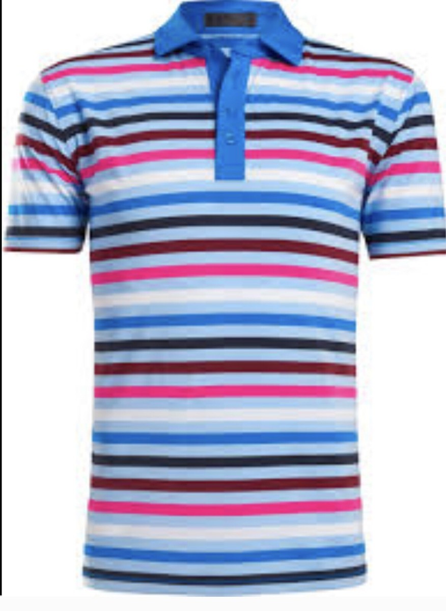 G/FORE Men's Golf Favourite Multi Stripe Polo Size Shirt