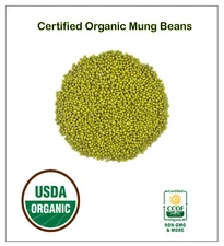 Organic Whole MUNG Beans 'Green Gram' 'Moong' Prewashed Clean non GMO