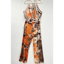 Young Fabulous and Broke Tie Dye Sleeveless Velvet Jumpsuit Sz. Large