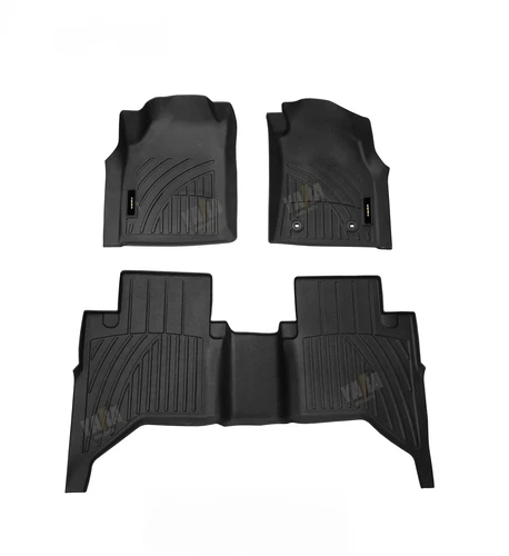 Luxury 5D TPE  Floor Mats for Toyota Hilux Dual Cab 2005-2015 Waterproof - Picture 2 of 12