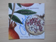 Loreena McKennitt autograph signed CD booklet "A Winter Garden"