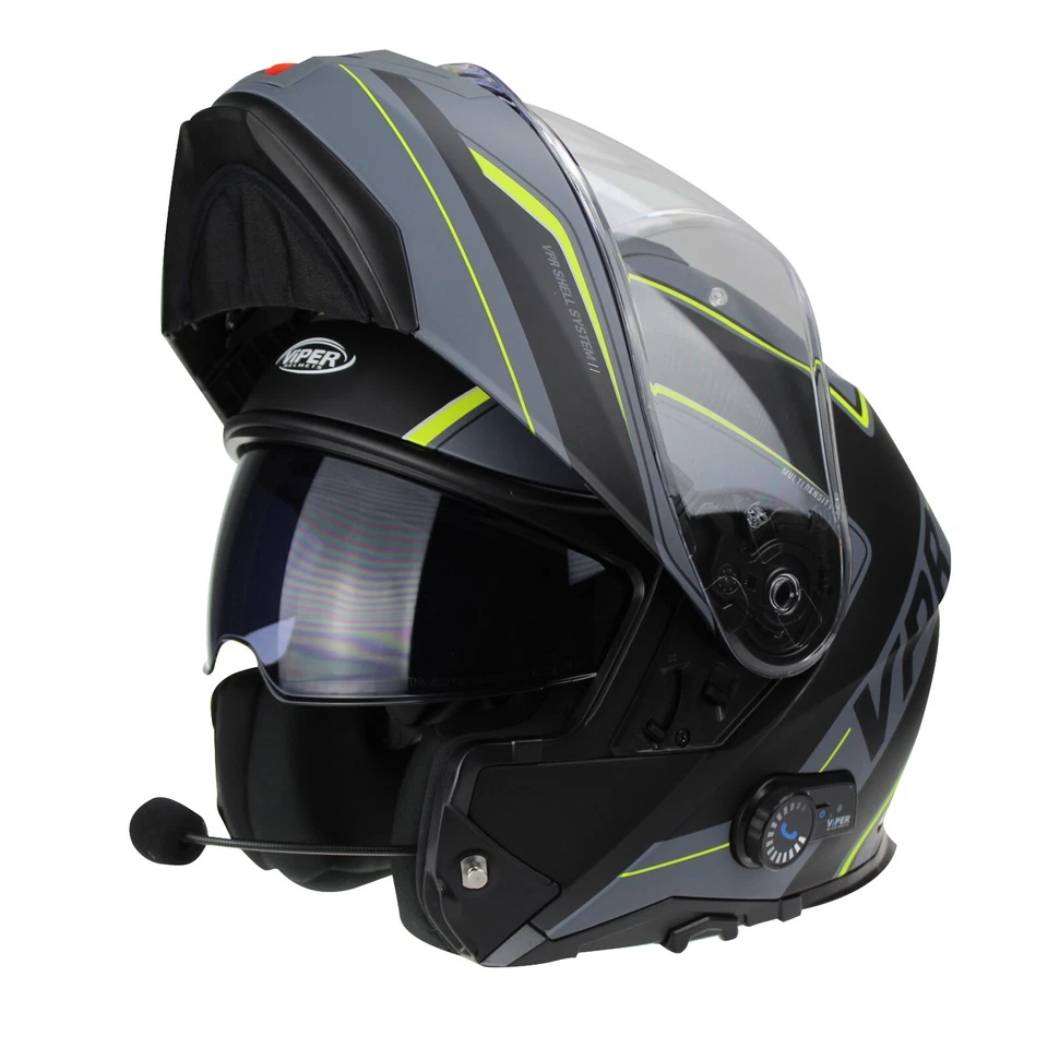 Motorrad Klapphelm Viper RS-V191 BLINC Bluetooth Flip-Up ECE ACU Motorradhelm - Bild 3 von 4