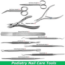 Ingrown Toenail Surgical Instruments Kit Podiatry Nail Cutter Scissors CE 11 Pcs