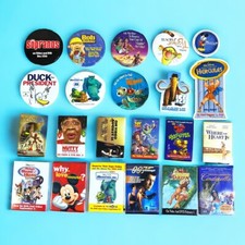 VTG 90s DVD/VHS Movie Release Promo Button Pin Mix Lot 22 Disney Mickey Monsters